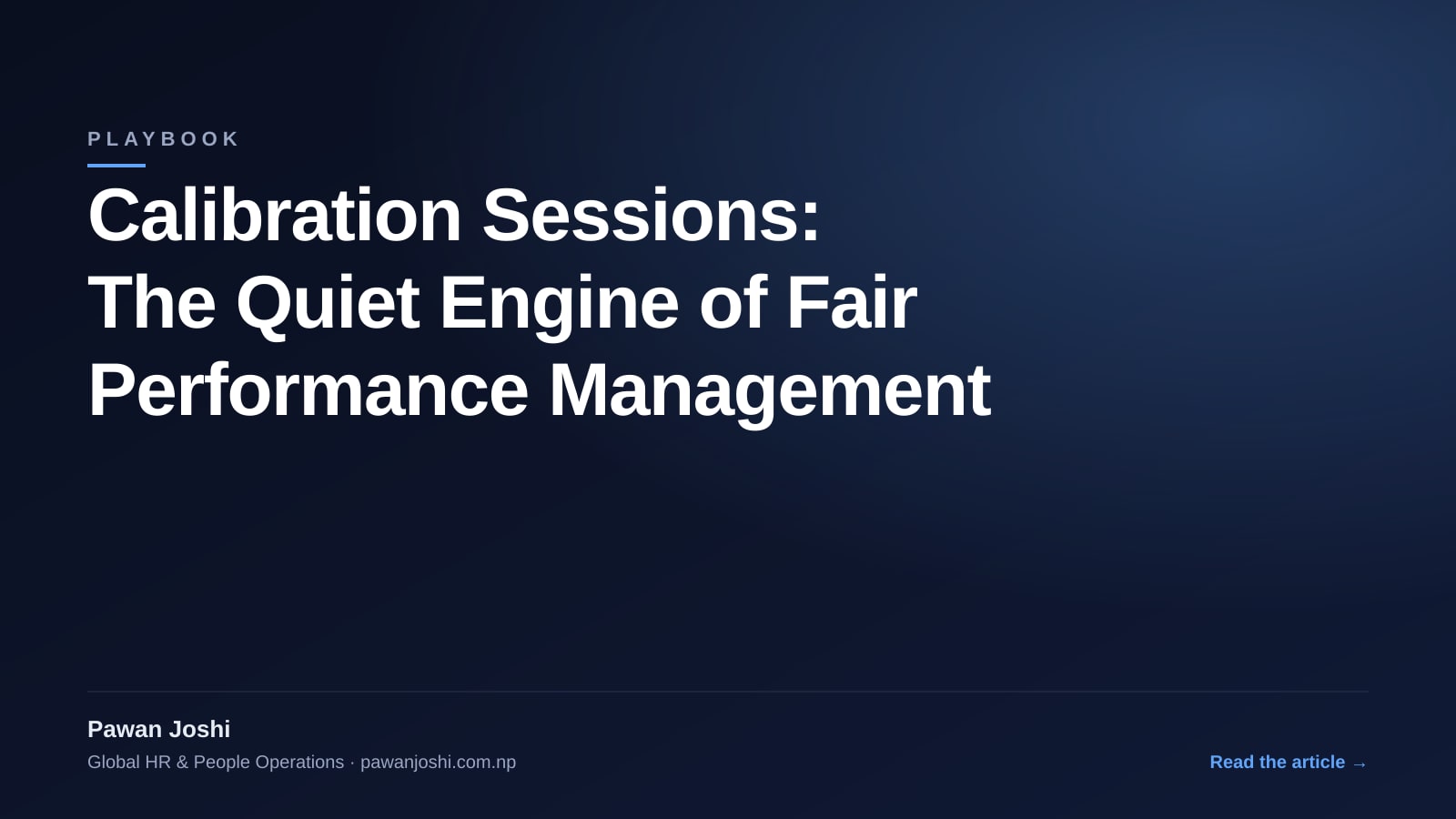 Calibration Sessions: The Quiet Engine of Fair Performance Management ...